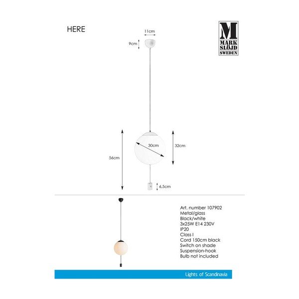 Viseča svetilka Markslöjd Here Pendant 3L-image-3