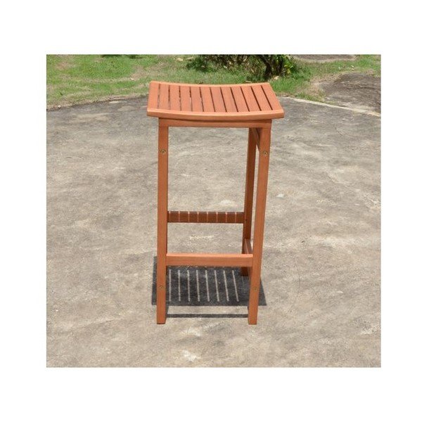 Rjavi vrtni barski stoli v kompletu 2 ks iz masivnega lesa Palmdale – Garden Pleasure-image-3