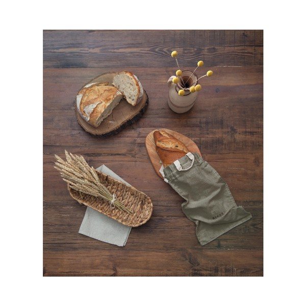 Vreča za kruh z deležem lana Really Nice Things Bag Grey, višina 42 cm-image-3