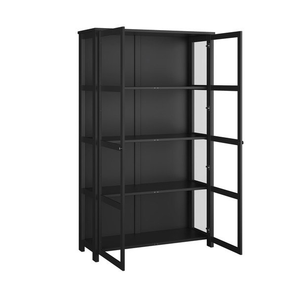 Črna vitrina 124x210 cm Excellent - Tvilum-image-4