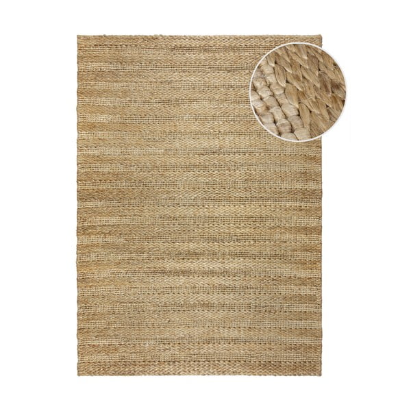 Ročno tkana preproga iz konopljastega osleza v naravni barvi 120x170 cm Drew Stripe – Flair Rugs