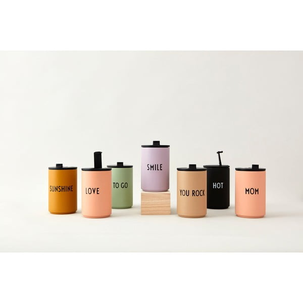 Rožnat/bež termo lonček 350 ml Mom – Design Letters-image-3