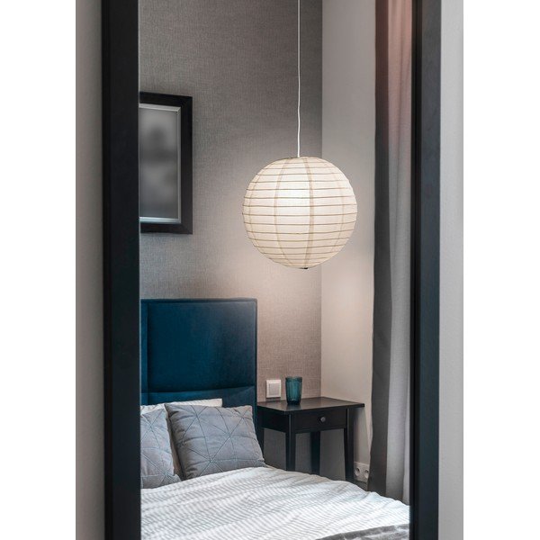 Bela viseča svetilka s papirnatim senčilom Paper – Trio-image-1