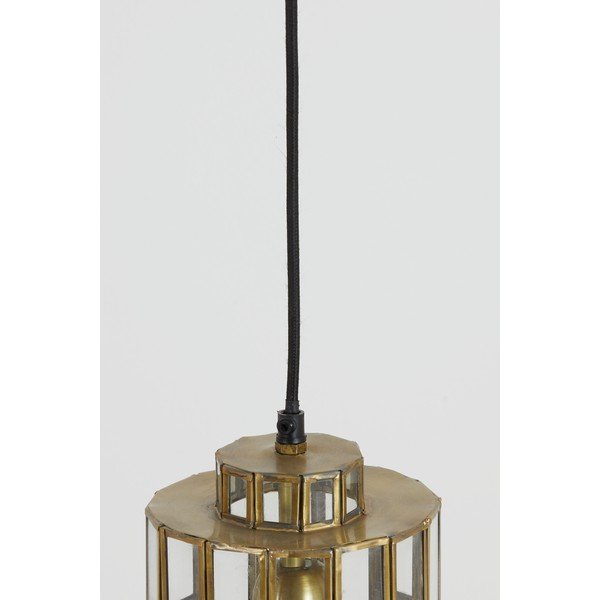 Viseča svetilka v bronasti barvi s steklenim senčilom Søstrene – Light & Living-image-4