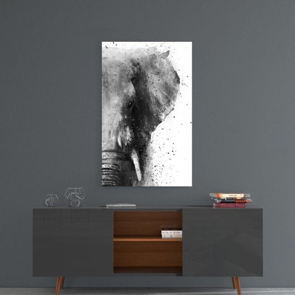 Steklena slika Insigne Elephant, 46 x 72 cm-image-1