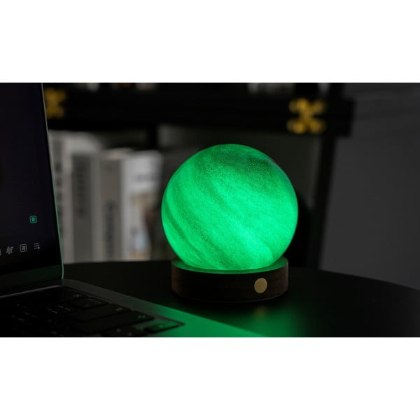 Temno rjava svetlobna dekoracija na USB ø 8 cm Sand Storm – Gingko-image-3