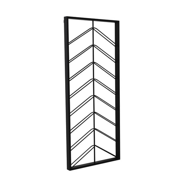 Črno stensko kovinsko držalo za vino število steklenic 16 70x160x6 cm Malbeo – Light & Living-image-2