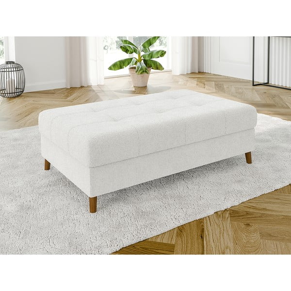 Bel tabure iz tkanine bouclé Ariella – Ropez-image-2