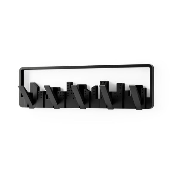 Črn plastični stenski obešalnik Skyline - Umbra-image-3