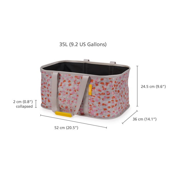Rdeč/siv tekstilni zložljiv koš za perilo 35 l Hold-All – Joseph Joseph-image-4