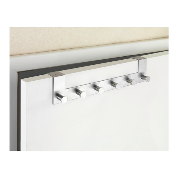 Obešalnik za vrata s 6 kavlji v srebrni barvi Wenko Celano-image-4