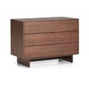 Komoda v orehovem dekorju v temni naravni barvi 101x75x50 cm Norlen – Kave Home