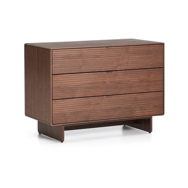 Komoda v orehovem dekorju v temni naravni barvi 101x75x50 cm Norlen – Kave Home