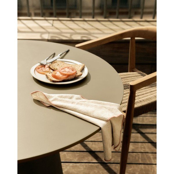 Betonska zunanja jedilna miza Kave Home Itai, ⌀ 90 cm-image-2