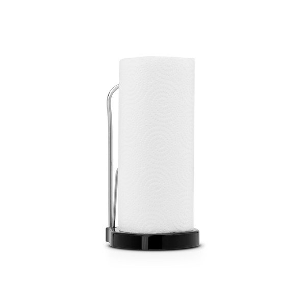 Sijajno črno jekleno stojalo za papirnate brisače – Brabantia-image-2