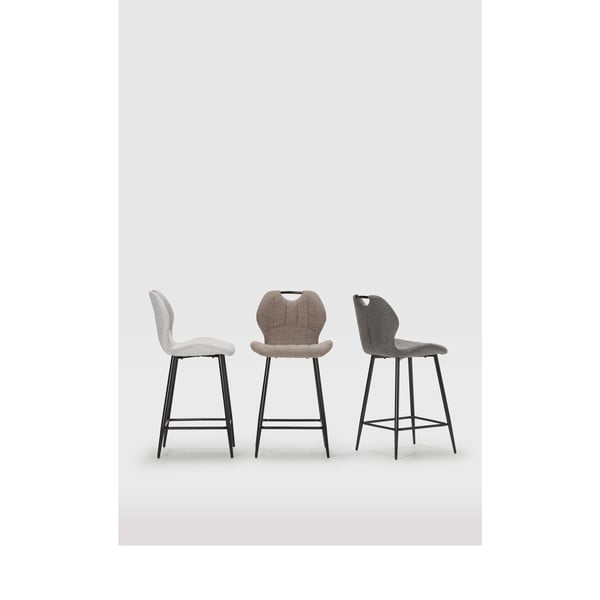 Bež oblazinjeni barski stoli v kompletu 2 ks (višina sedeža 65 cm) Muli – Marckeric-image-1