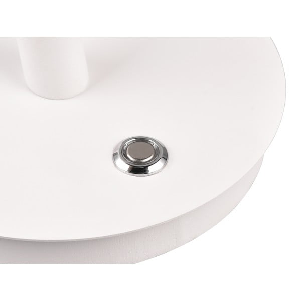 Bela LED namizna svetilka s kovinskim senčnikom (višina 56 cm) Nala – Trio Select-image-1