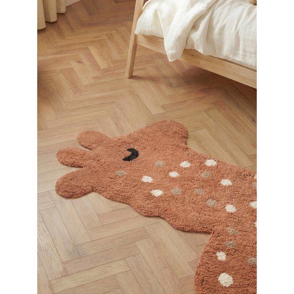 Rjava pralna/ročno tkana bombažna otroška preproga 89x120 cm Snuggle Gino – Hanse Home-image-2