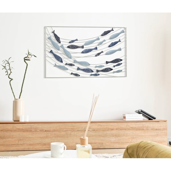 Kovinska stenska dekoracija 96,5x61 cm Pesci – Mauro Ferretti-image-1