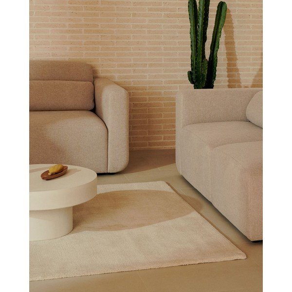 Kremno bela preproga 160x230 cm Empuries – Kave Home-image-1