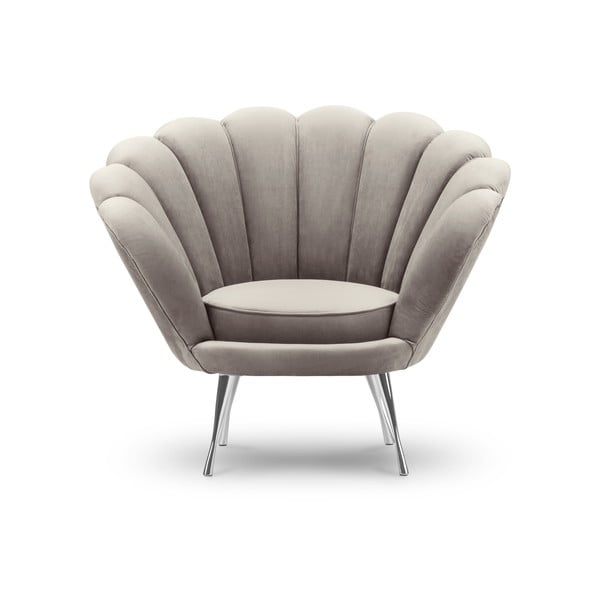 Bež žametni fotelj Interieurs 86 Varenne-image-3