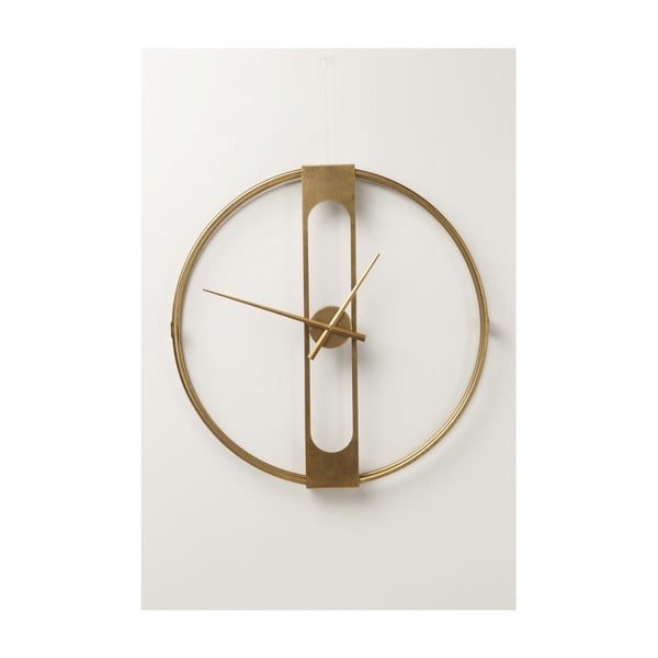Kare Design Stenska ura Clip v zlati barvi, premer 60 cm