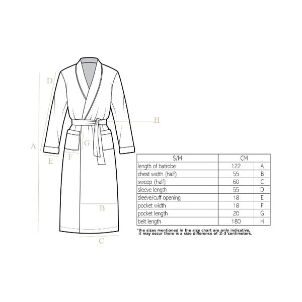 Siv plišasti kopalni plašč Tiseco Home Studio Cozy, S/M-image-1