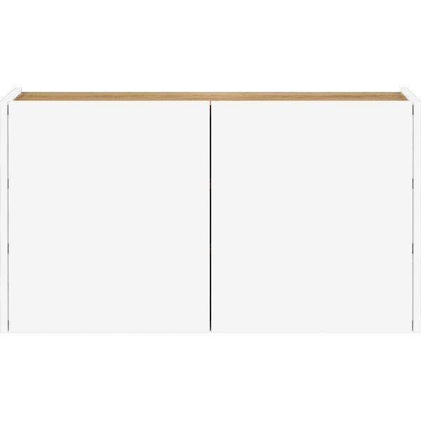 Bela stenska omarica v hrastovem dekorju 93x52x29 cm Libbiano – Germania-image-3