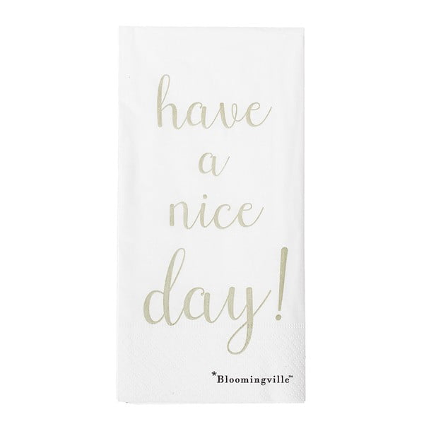 Komplet 12 papirnatih prtičkov Bloomingville Nice Day, 40 x 40 cm