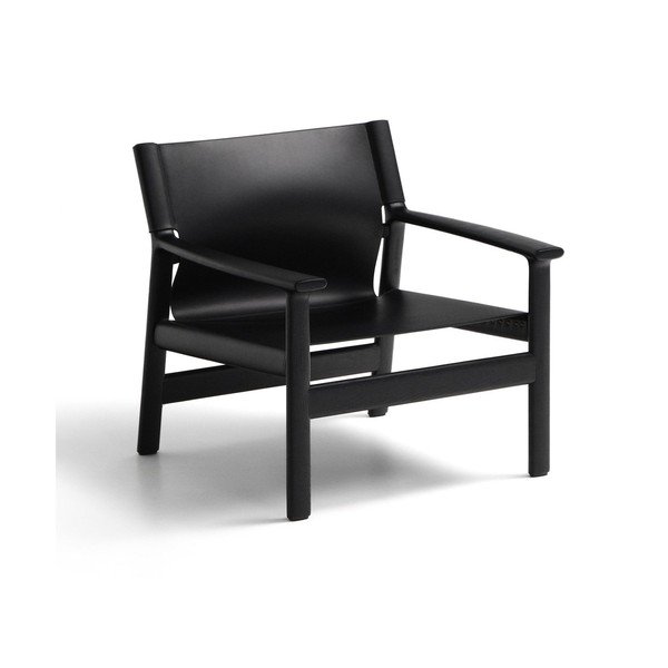 Črn usnjen fotelj Jan – Kave Home