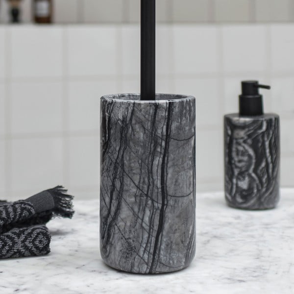 Črna marmorna WC ščetka Marble – Mette Ditmer Denmark-image-1