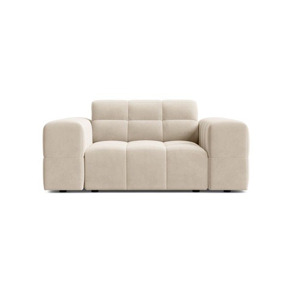Kremno bel žameten fotelj Chicago – Cosmopolitan Design-image-1