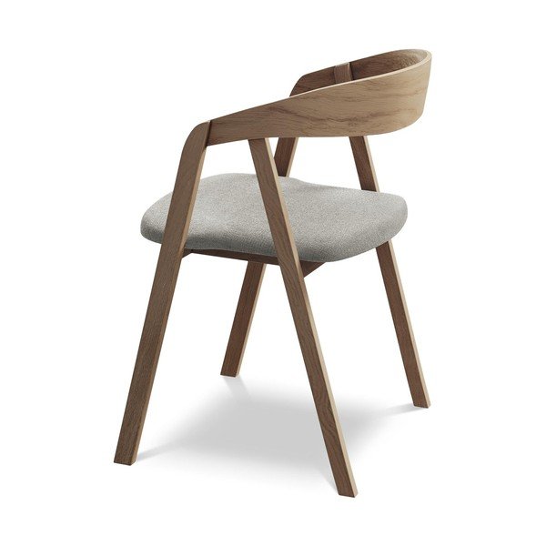 Svetlo siv jedilni stol iz masivnega lesa Erika – Makamii-image-3