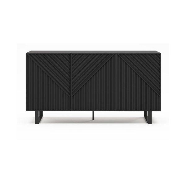 Črna komoda 151x80x35 cm Peta – Marckeric