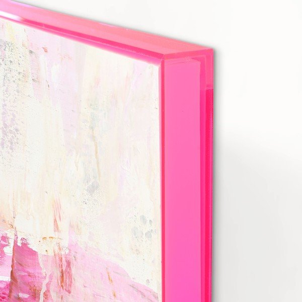 Tiskana slika na platnu z ročno naslikanimi elementi v okvirju v kompletu 2 ks 41,5x41,5 cm New Age Pink – Malerifabrikken-image-3
