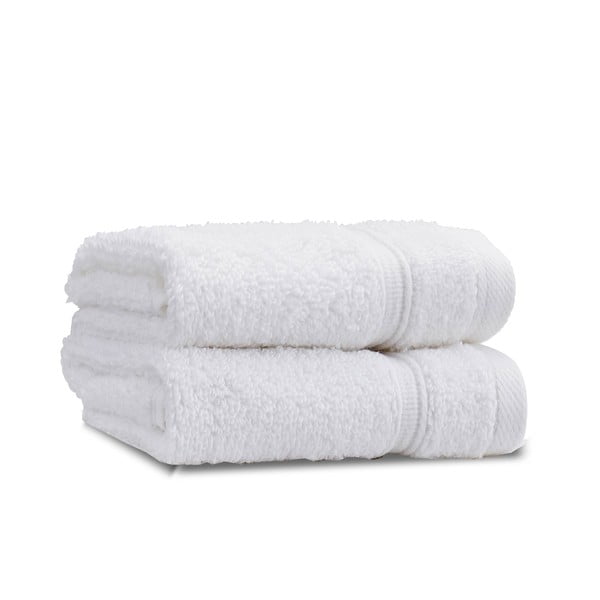 Bele frotirne bombažne brisače v kompletu 2 ks 30x30 cm Zero Twist – Catherine Lansfield