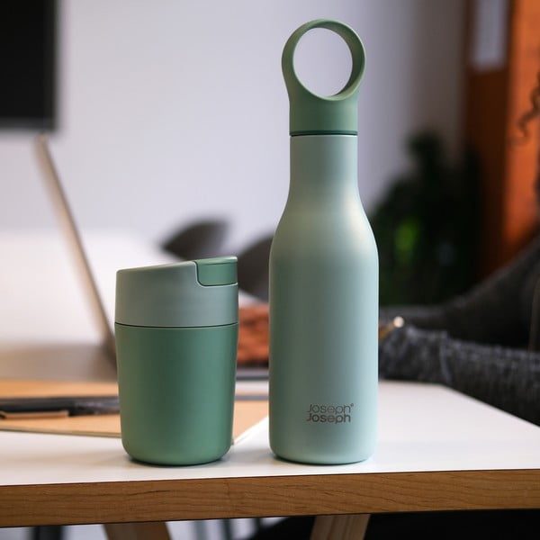 Mint zelena steklenica za vodo iz nerjavečega jekla 500 ml Loop – Joseph Joseph-image-3