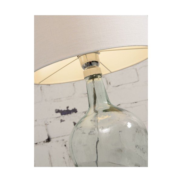 Namizna svetilka z bež senčnikom in strukturo iz recikliranega stekla Good&Mojo Murano, ⌀ 47 cm-image-2