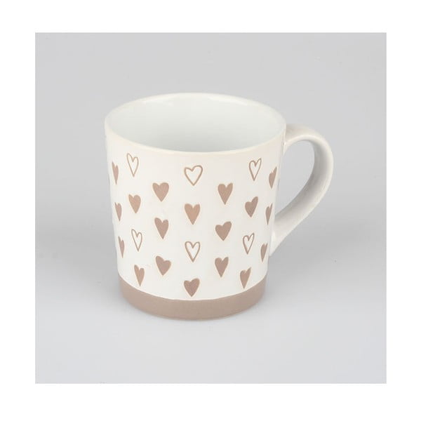 Ročno okrašena keramična skodelica Dakls Heart , 473 ml-image-1