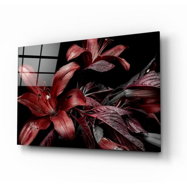 Steklena slika Insigne Red Lillies