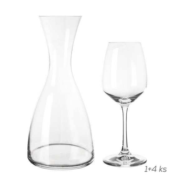 Komplet karafe in 4 kozarcev za vino Giselle - Orion-image-2