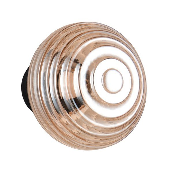 Jantarna steklena LED stenska svetilka na USB ø 15,5 cm Earl – Reality