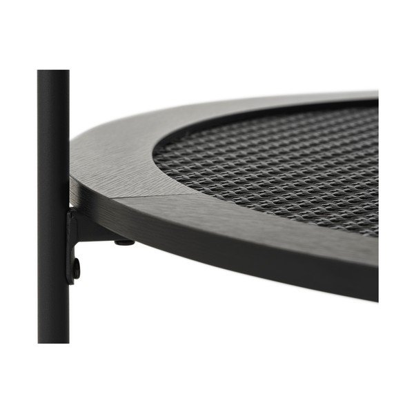 Črna okrogla klubska mizica ø 80 cm Pensacola – Unique Furniture-image-3