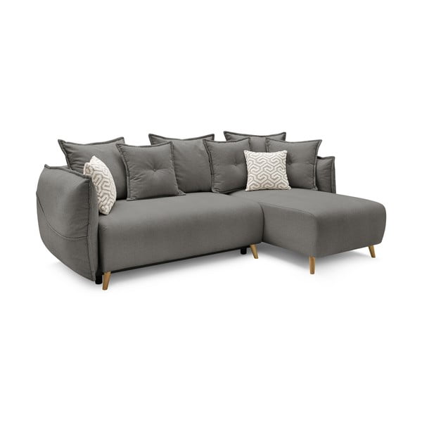 Svetlo siva raztegljiva kotna sedežna garnitura (s kotom po izbiri) Nessa – Bobochic Paris-image-4