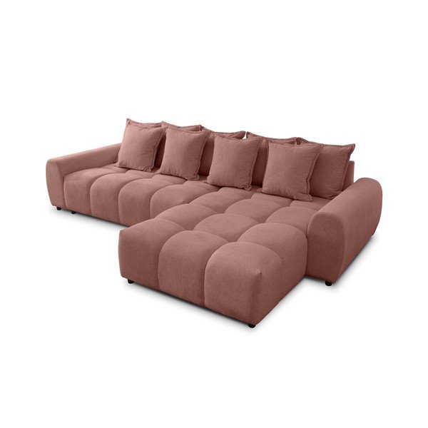 Kotna sedežna garnitura v barvi terakote (desni kot/z ležalnikom) Albane  – Ropez-image-2