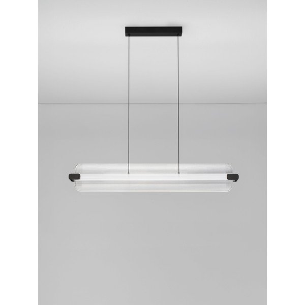Mat črna steklena LED zatemnitvena viseča svetilka Emery – Nova Luce-image-3