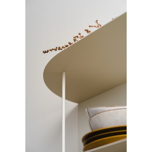 Bež večnivojska kovinska polica 80 cm Lina – noo.ma-image-2