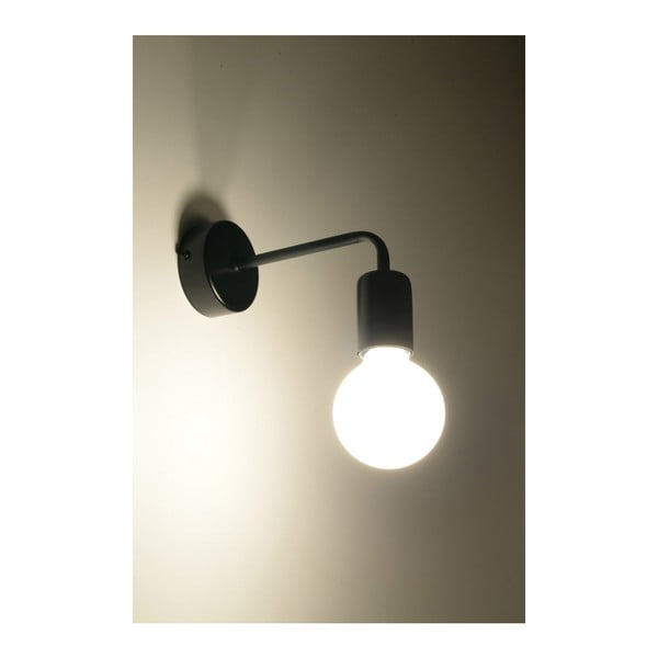 Črna stenska svetilka Sollux Donato-image-3