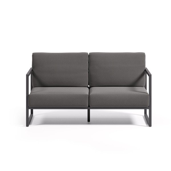 Temno siv aluminijast vrtni kavč Comova – Kave Home