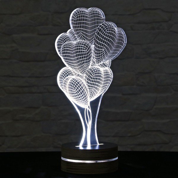 3D namizna svetilka Heart Ballons-image-2